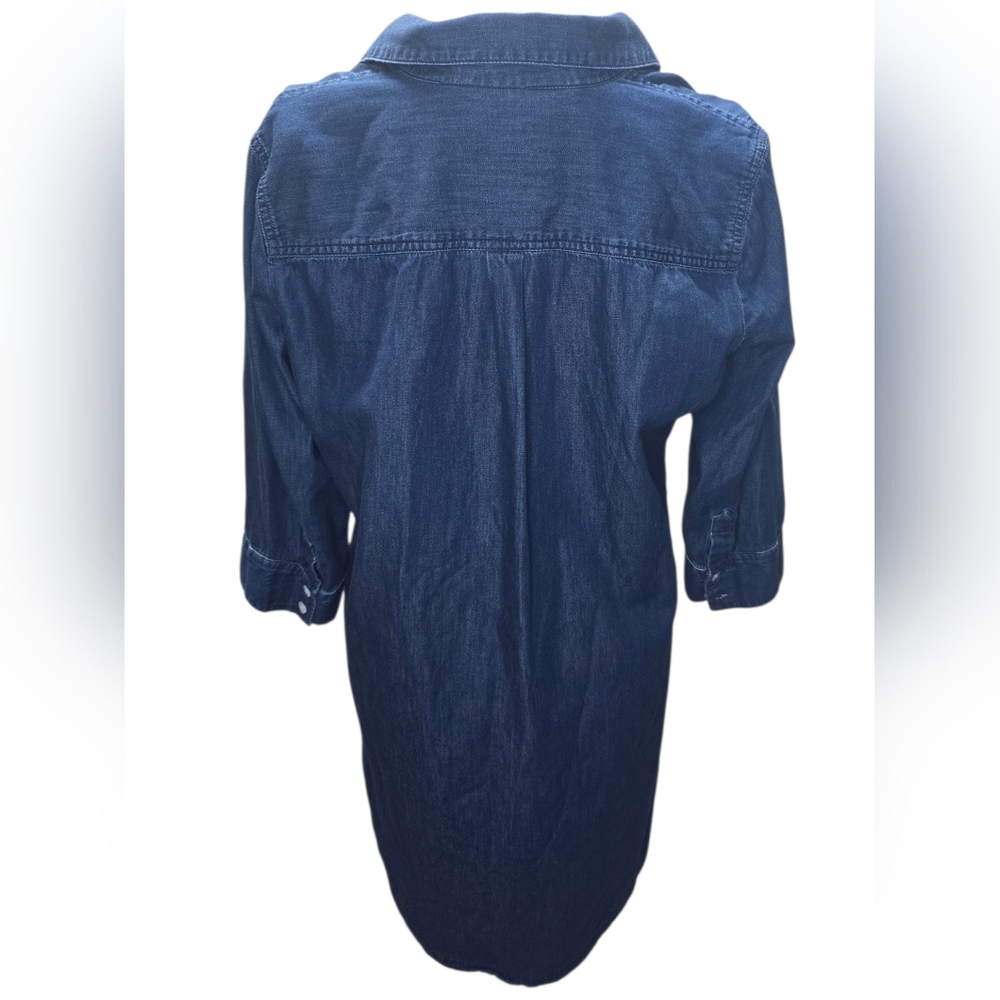 NWOT Karen Scott 100% Cotton Blue Denim Shirt Dress SZ PL - Picture 5 of 5